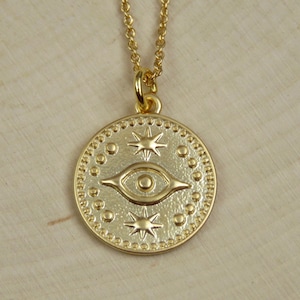 Evil Eye Halskette, griechischen Schmuck, 14k Gold Filled, Minimalist Schmuck, Zirkonia, Evil Eye Charm, zierliche Halskette, Goldhalskette Geschenk