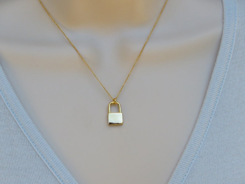 Gold Lock Necklace Lock Jewelry Padlock Jewelry Lock and Etsy