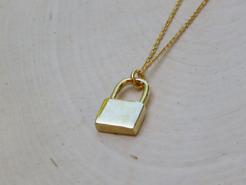 Gold Lock Necklace Lock Jewelry Padlock Jewelry Lock and Etsy