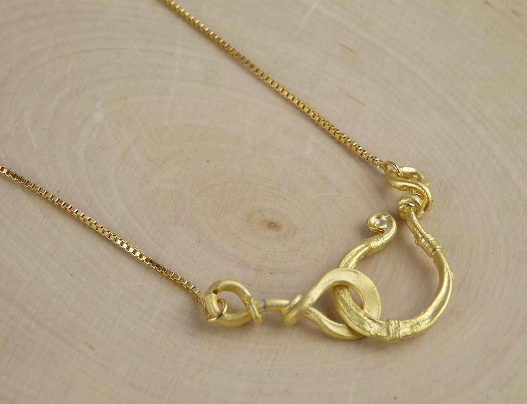 Gold Hook & Eye Necklace / Gold Layering Necklace /14k Gold Etsy