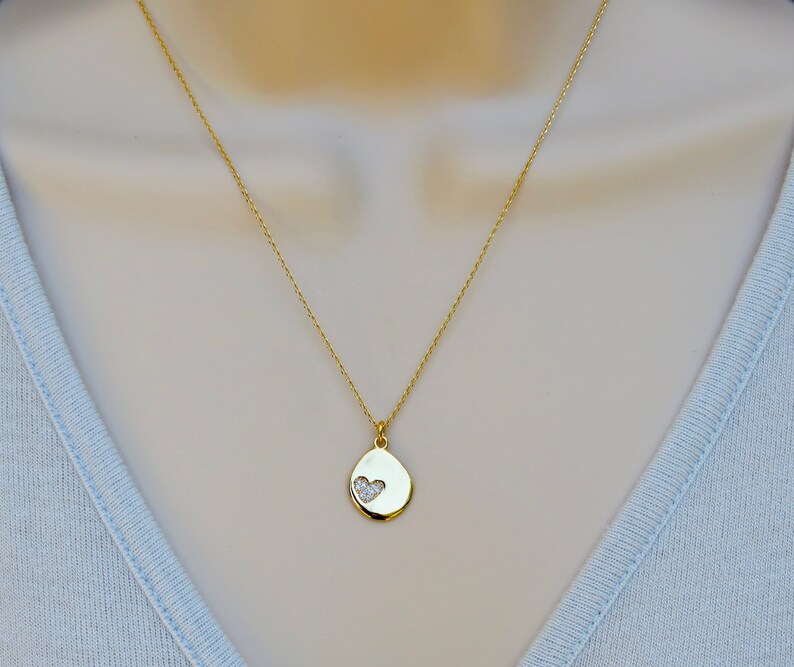 Ldurian Tiny Heart Choker Necklace - 14K Real Gold Plated Dainty Heart Necklace For Women, Minimalist Layering Jewelry - View #2