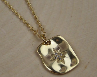 Gold Star Necklace, Gold North Star Necklace,  14k Gold Filled, Minimalist jewelry, Dainty Necklace, Gold Necklace Christmas Gift For Her