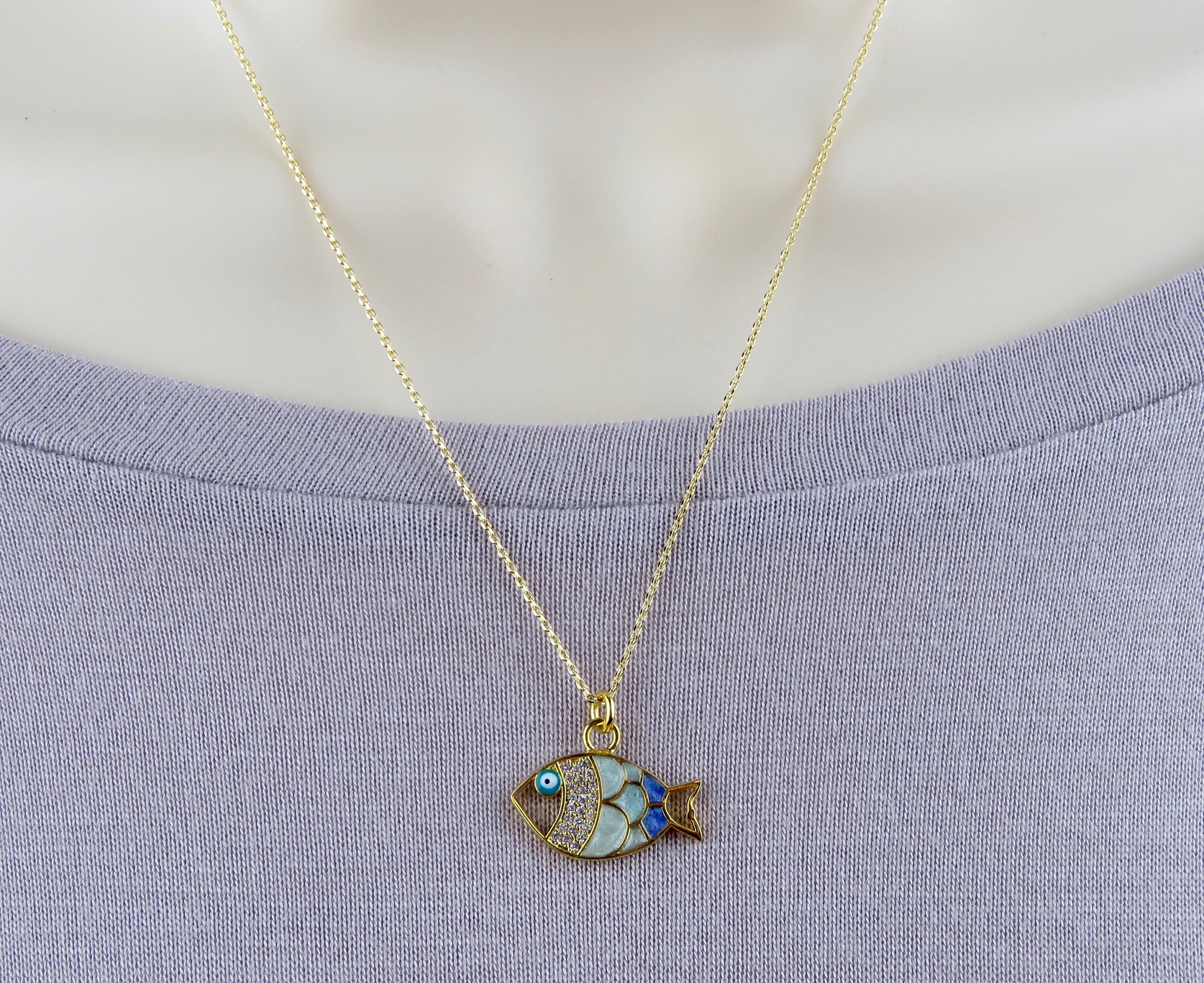 Yayako Pendientes De Tiburón Esmaltados Colgantes De Aleació