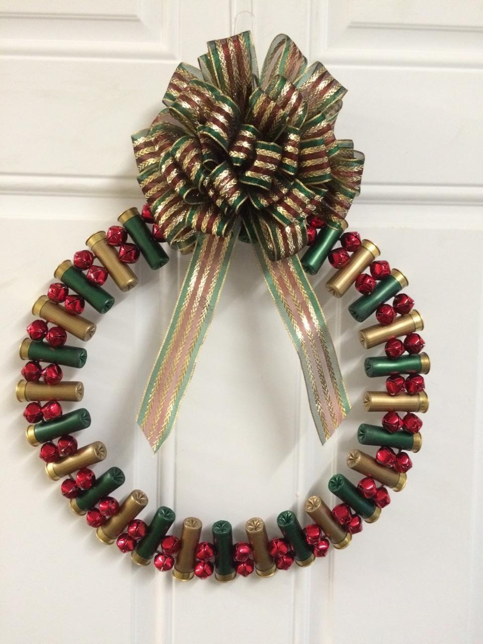 Jingle Bells Shotgun Shells Wreath Etsy