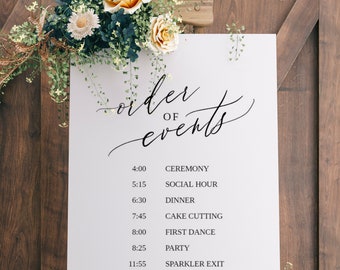 Order Of Events Etsy