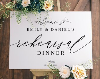 Rehearsal Dinner Sign Rehearsal Dinner Decorations Rehearsal Etsy