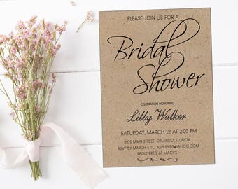 rustic invitation etsy