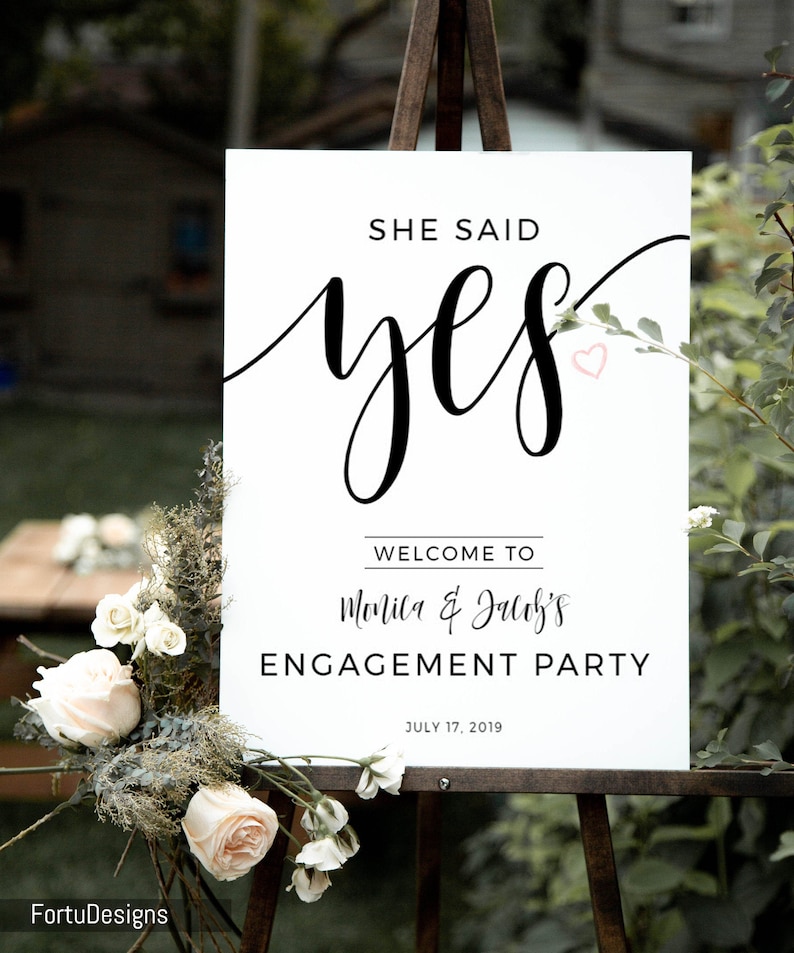 ENGAGEMENT PARTY decorations Engagement welcome sign Etsy ENGAGEMENT PARTY decorations Engagement welcome sign Etsy
