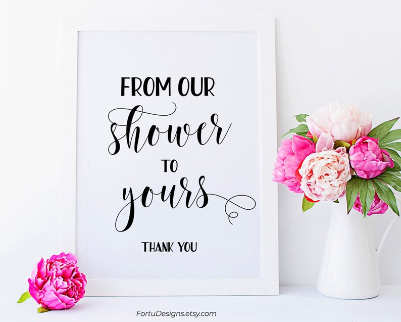 From our shower to yours sign Wedding shower signs From my | Etsy From our shower to yours sign Wedding shower signs From my | Etsy