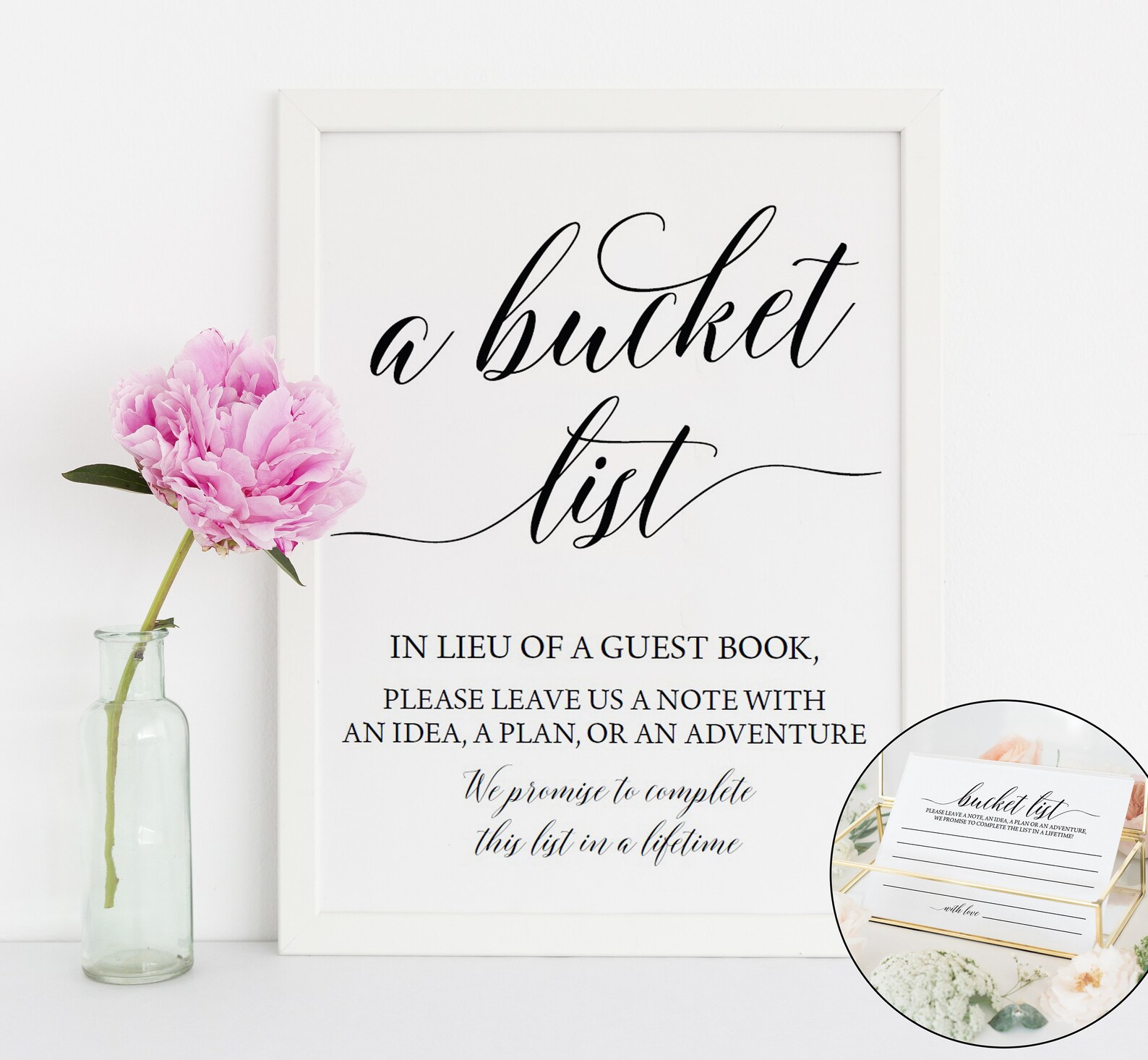 Wedding bucket list sign Bucket list wedding guest book sign Etsy