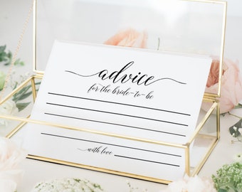Advice for the bride to be Bridal shower decorations Bridal shower decor Rustic Bridal shower games Bachelorette party Advice cards FDED1