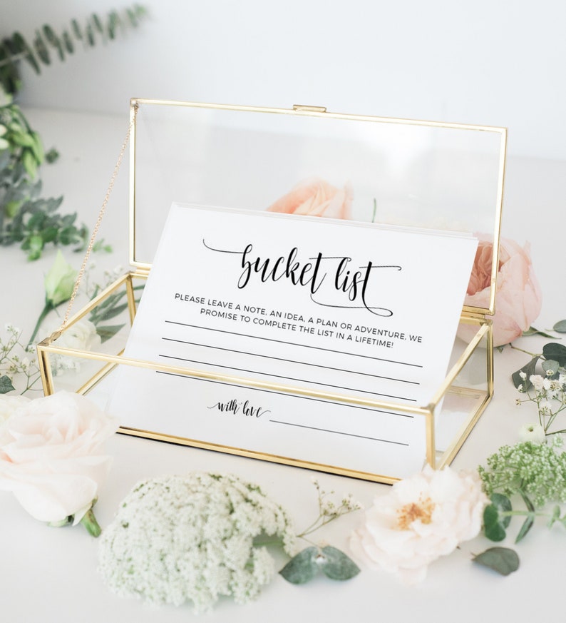 BUCKET LIST CARDS Template Bucket List Wedding to Do List | Etsy