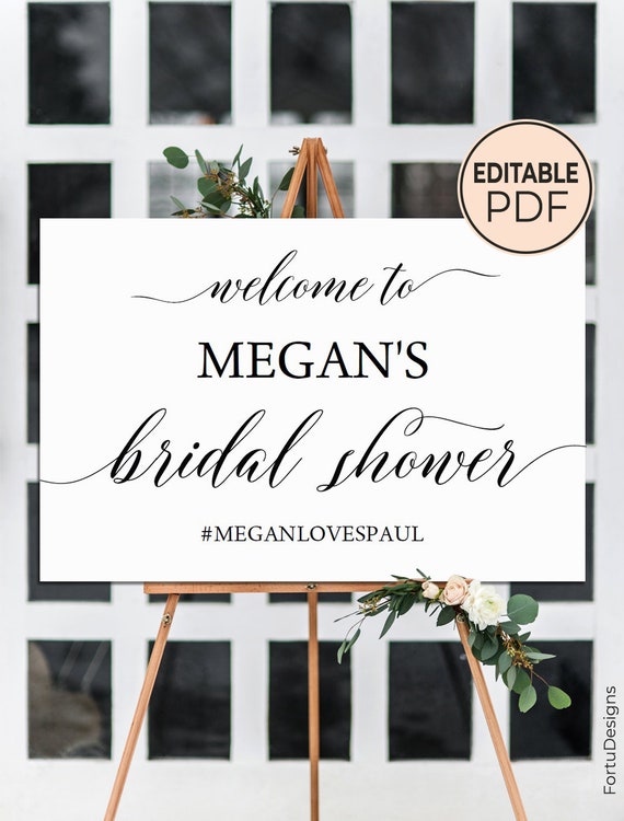 Bridal shower welcome sign Bridal shower decor Bridal shower decorations Hen party sign Bridal welcome sign bridal shower sign FDED1