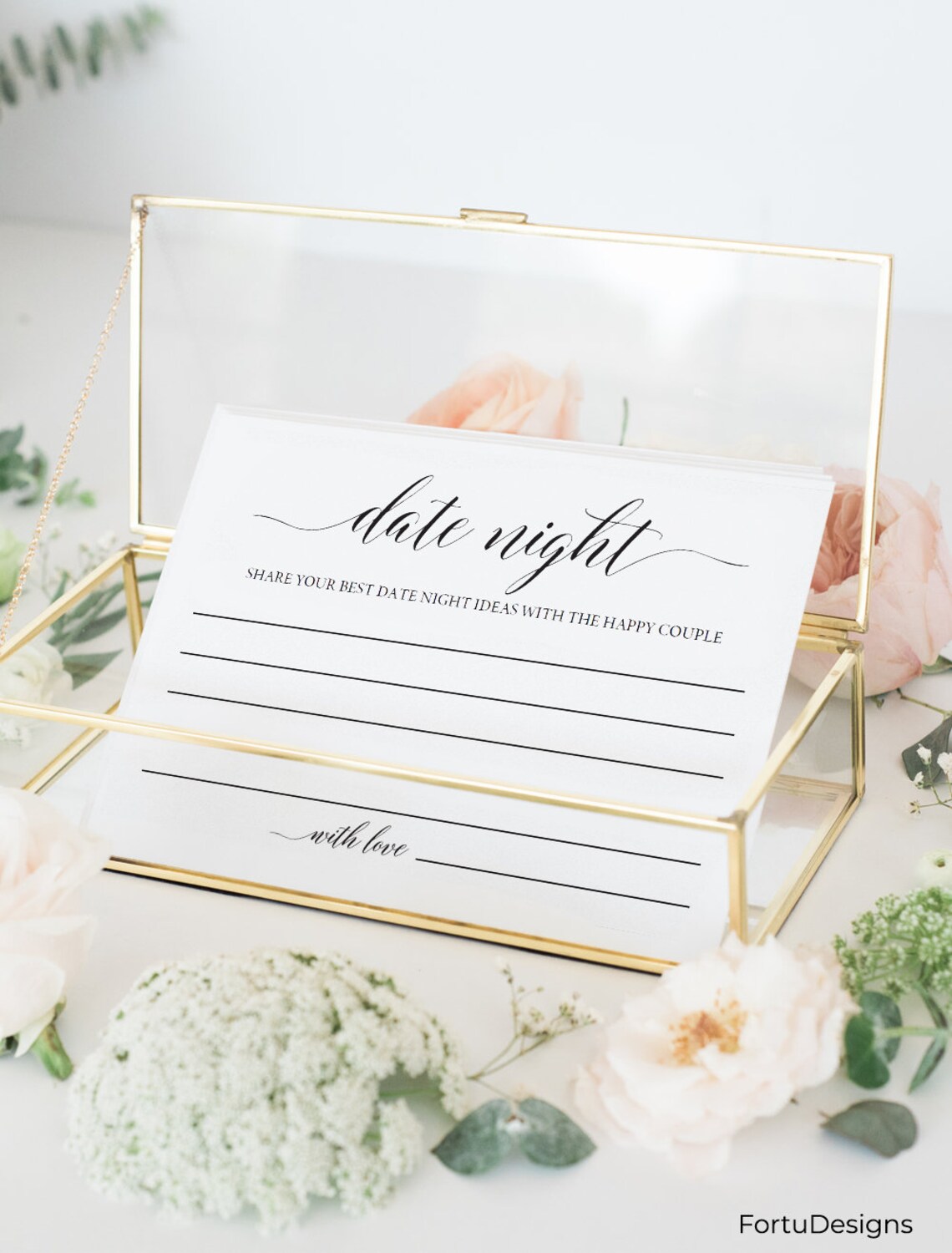 Date night cards Template Bridal shower games Date night ideas Etsy
