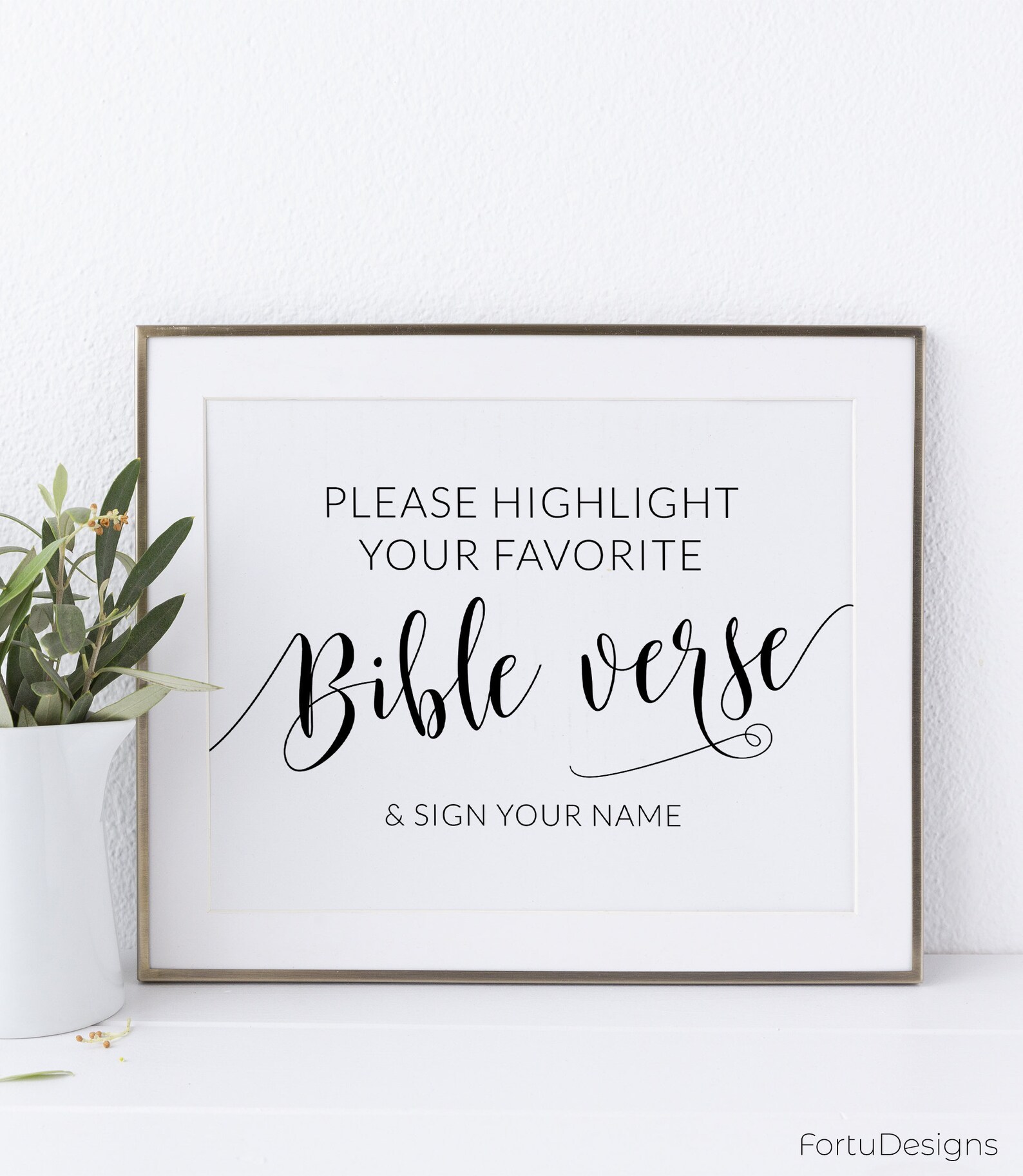 Wedding BIBLE VERSE sign Highlight your bible verse Bible | Etsy