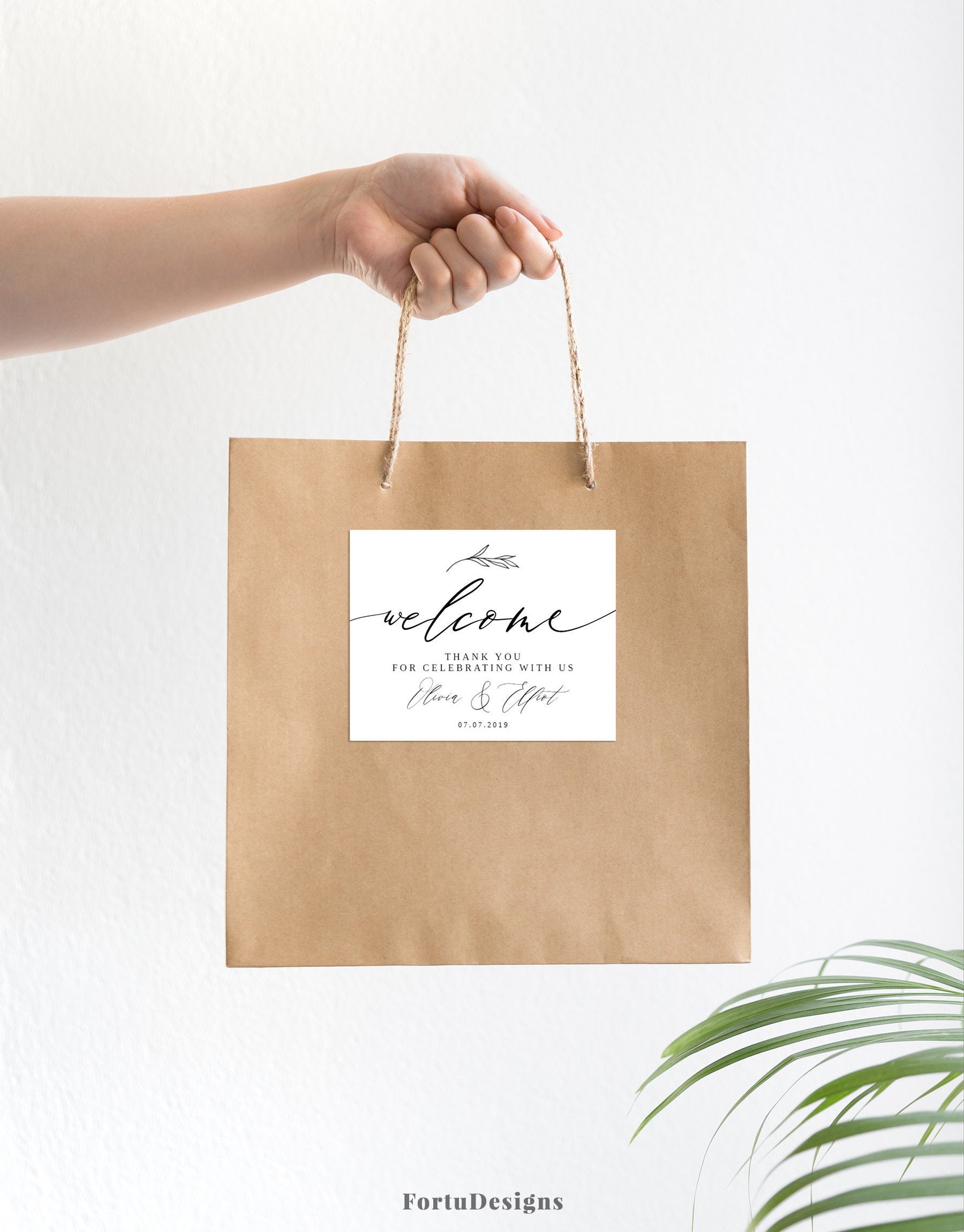 Wedding bag label Wedding stickers for bags Etsy