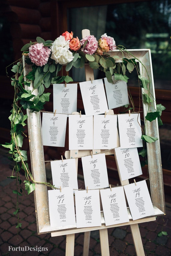Rustic Seating Chart Ideas
