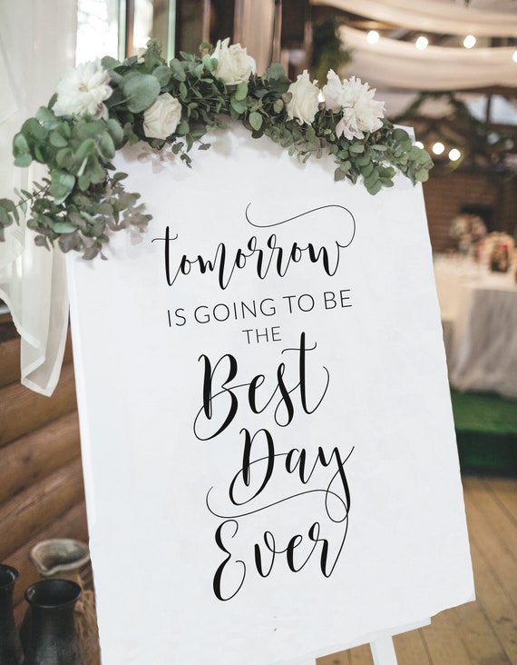 Rehearsal Dinner Decorations Tomorrow Is Going To Be The Best Etsy