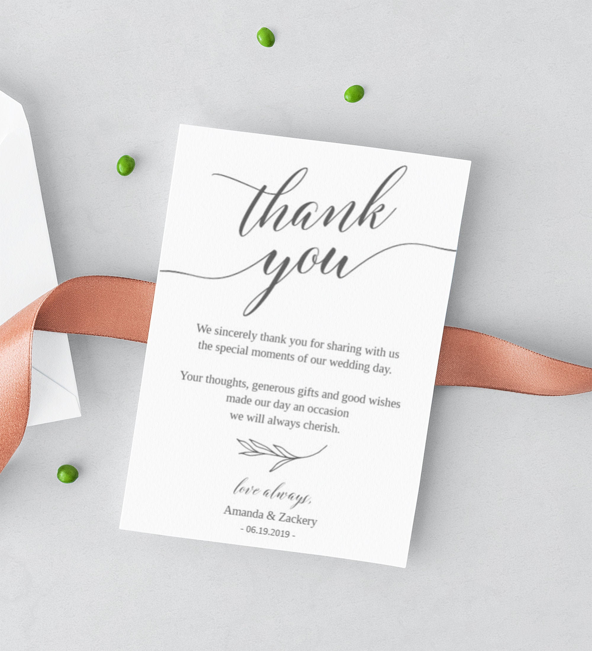 Thank You Note Cards Template