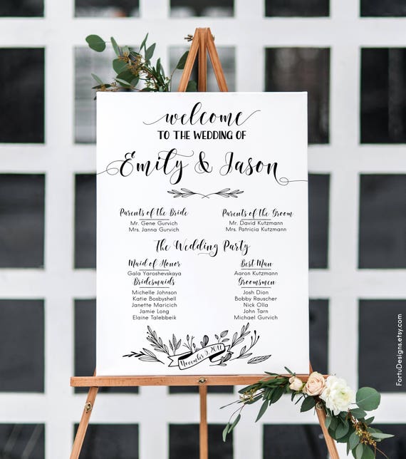Rustic Wedding Program Sign Printable Wedding Program Signs Etsy