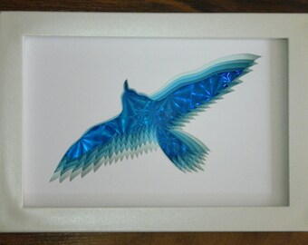 Cercle d'oiseau de sculpture de papier 3D