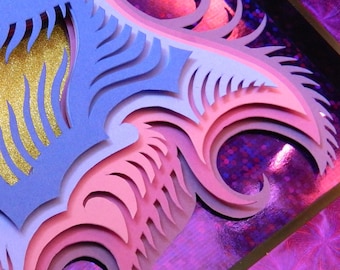 3D Paper Sculpture Tango Purple