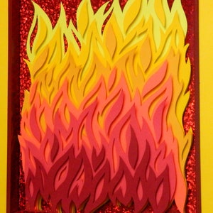 3D Paper Sculpture Wildfire