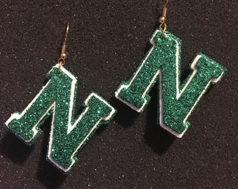 School spirit earrings Newman