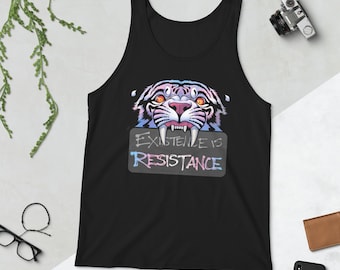 EXISTENCE is RESISTANCE - Transgender Pride Unisex Tank Top