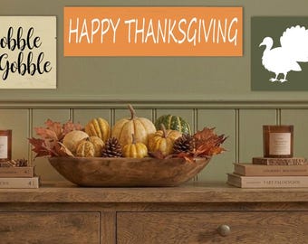 Harvest Home Décor- Set of 3 Thanksgiving Signs for Rustic Charm