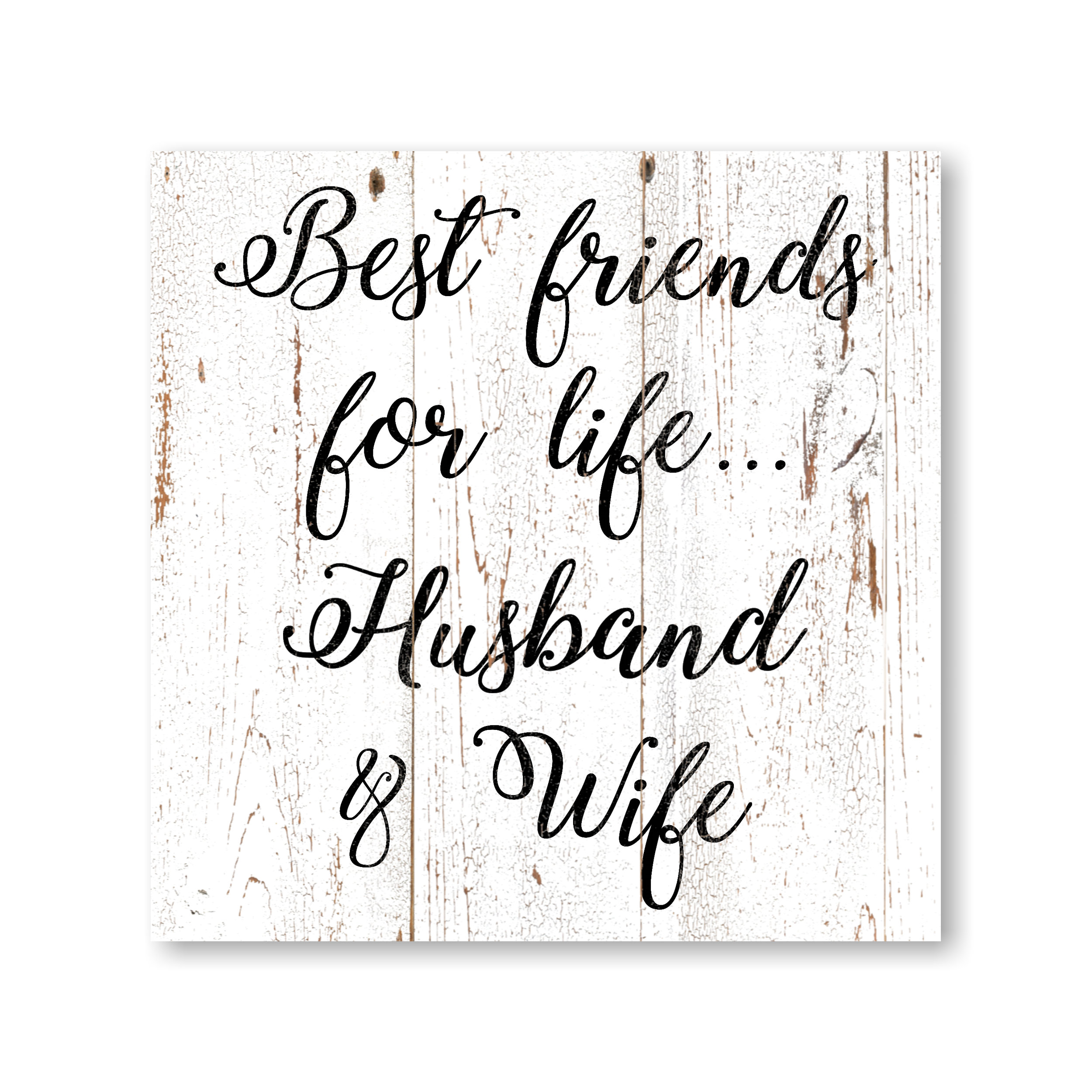Best Friends for Life Husband and Wife Sign Above the pic