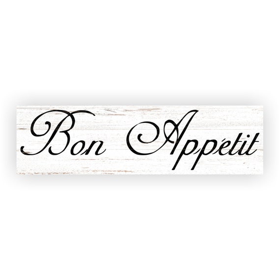 Bon Appetit Kitchen Sign Enjoy Your Meal Sign | Etsy