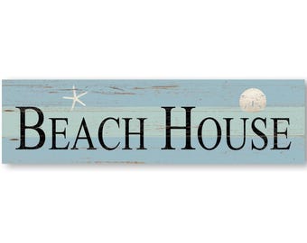 Beach House Sign – Nautical Wall Art