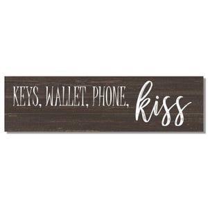 Keys Wallet Phone Kiss Sign- Checklist Sign