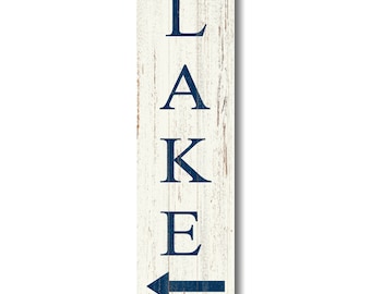 Lake Arrow Sign- Vertical Lake Arrow Sign