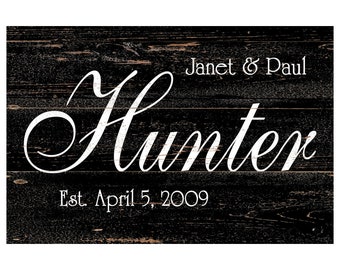 Family Name Sign- Personalized Name Sign