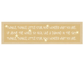 Twinkle Twinkle Little Star Sign – Handmade Baby Room Decor