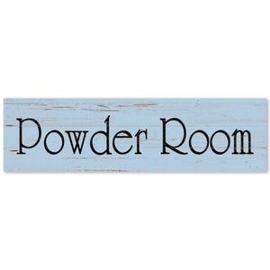 Powder Room Sign- Blue