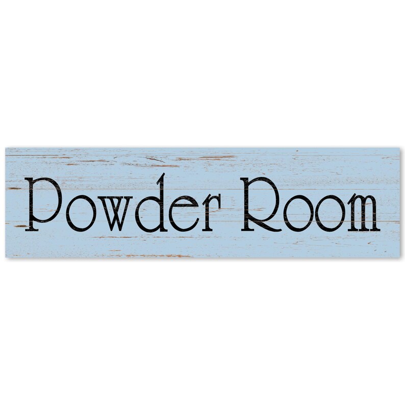 Powder Room Sign- Blue