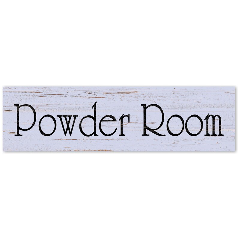 Powder Room Sign- Periwinkle