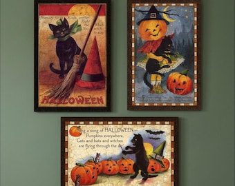 Decorazioni rustiche per Halloween - Cartelli festivi di ispirazione vintage