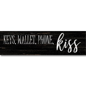 Keys Wallet Phone Kiss Sign- Checklist Sign