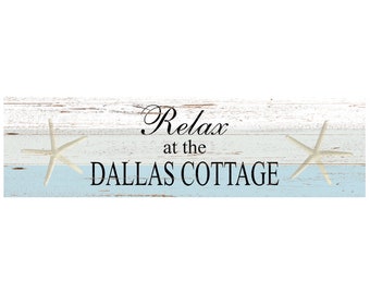 Personalized Beach House Sign- Custom Family Cottage Sign- Beach House Decor