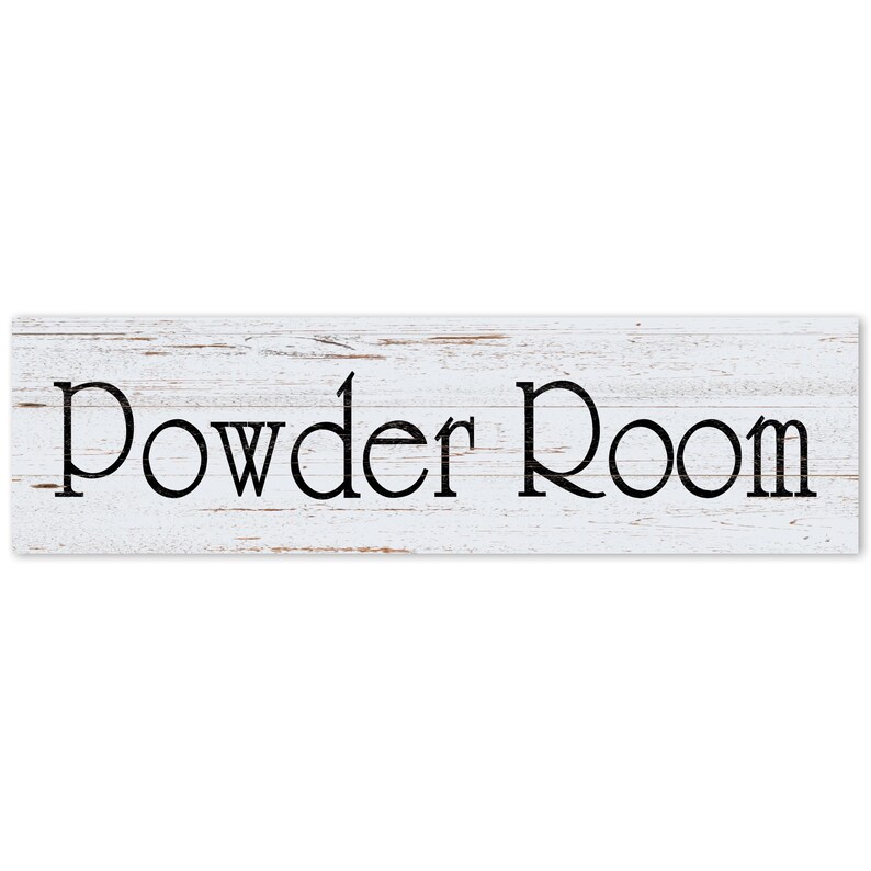 Powder Room Sign- Ice Blue
