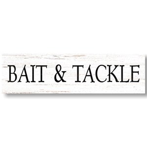 Rustic Bait and Tackle Shop Sign – Perfect Home Decor for Fishing Enthusiasts
