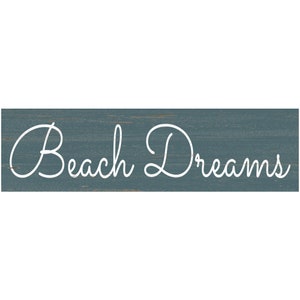 Cartello "Beach Dreams" - Decorazione per camera da letto in stile spiaggia - Scegli il tuo colore