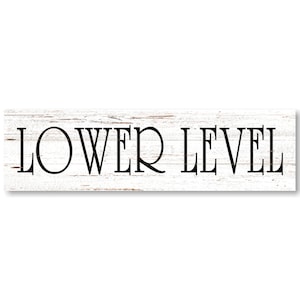 Lower Level Sign - Basement Sign