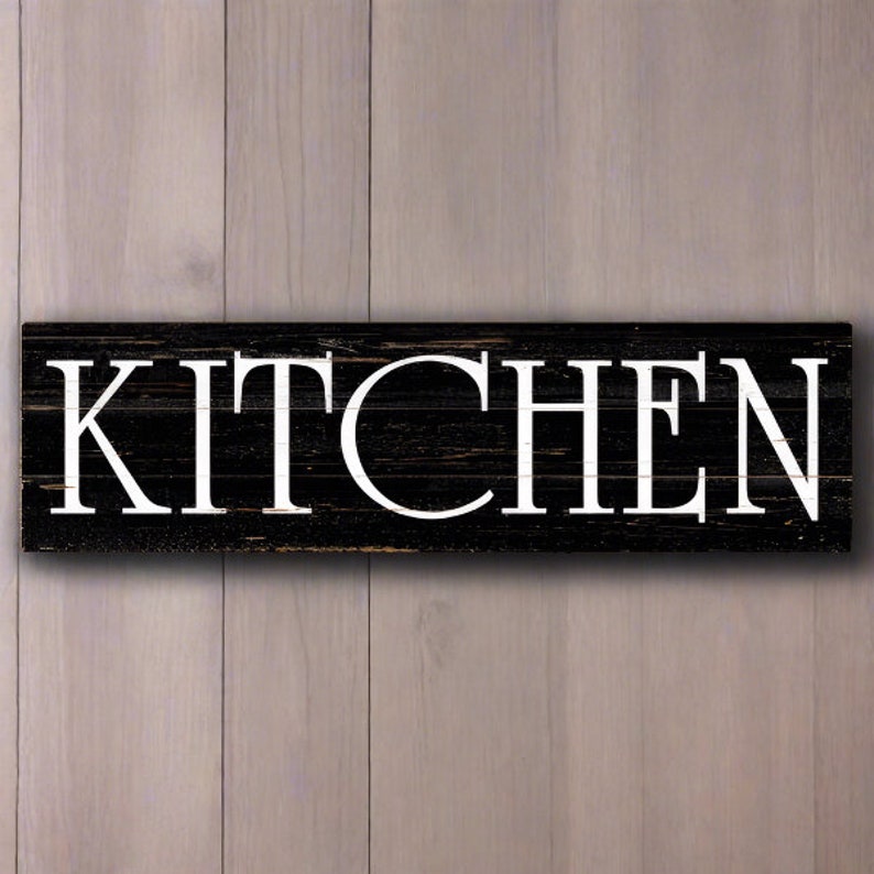 Kitchen Wall Sign Kitchen Sign Black Kitchen Sign image 3
