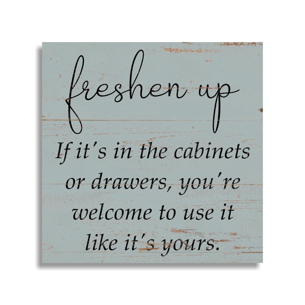 Freshen Up Bathroom Sign – Ideal for Airbnb & Guest Spaces