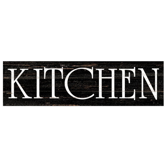 Kitchen Wall Sign Kitchen Sign Black Kitchen Sign Etsy